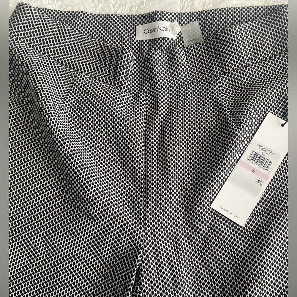 Calvin Klein Suit Monochrome Geometric Pants NWT size 6